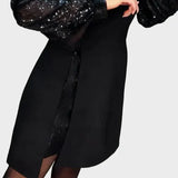 Iwona - Vestit elegant amb mànigues bufades brillants