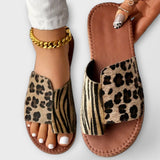 Tareyja-Dos colors sandàlies amb estampat de lleopard