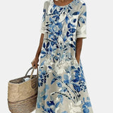 Alba | Vestit midi floral lleuger i solt