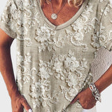 Blusa amb escot en forma de pètals de capvespre