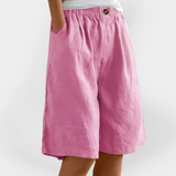 Pantalons Curts de Lli amb Butxaques