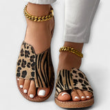 Tareyja-Dos colors sandàlies amb estampat de lleopard