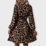 Vestit elegant amb estampat de lleopard