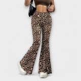 Pantalons Bootcut Leopardine