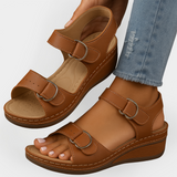 Sandàlies ortopèdiques de cuir amb taló