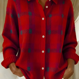 Ugnė - Camisa de punt suau amb patró de quadres