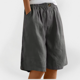 Pantalons Curts de Lli amb Butxaques