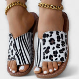 Tareyja-Dos colors sandàlies amb estampat de lleopard