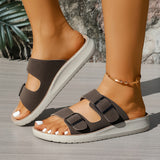 Mae - Sandalias de confort con hebilla doble ajustable
