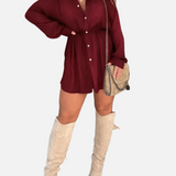Vestit camiser negre elegant per a dona