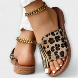 Tareyja-Dos colors sandàlies amb estampat de lleopard