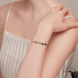 Adjustable Sterling Silver Bracelet with Dog Paw Print