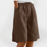 Pantalons Curts de Lli amb Butxaques