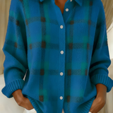 Ugnė - Camisa de punt suau amb patró de quadres