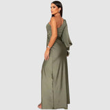 Meda - Elegant vestit maxi d'un sol espatlla