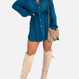 Vestit camiser negre elegant per a dona