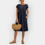 Vestit midi de línies simples