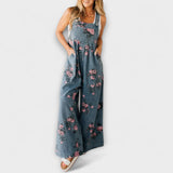 Bethany - Mono de mezclilla ample amb estampat floral