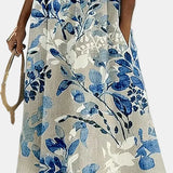 Alba | Vestit midi floral lleuger i solt