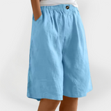 Pantalons Curts de Lli amb Butxaques