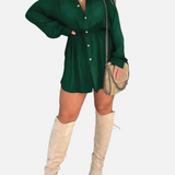 Vestit camiser negre elegant per a dona