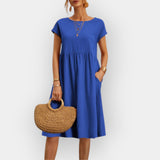 Vestit midi de línies simples