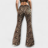 Pantalons Bootcut Leopardine