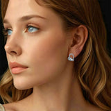 Sleeping Puppy Earrings Made of Sterling Silver
