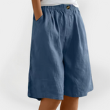 Pantalons Curts de Lli amb Butxaques