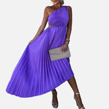 Vestit d'Elegància Asimètrica – Disseny Chic d'U Sol Ombre