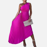 Vestit d'Elegància Asimètrica – Disseny Chic d'U Sol Ombre