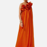 Vestit de Nit Floral Asimètric d'Un Shoulder