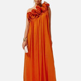 Vestit de Nit Floral Asimètric d'Un Shoulder