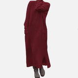 Vestit Maxi de Tardor – Sudadera Elegant de Tall Lliure per a Reunions Acollidores de Tardor