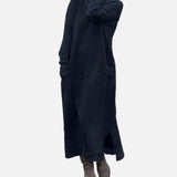 Vestit Maxi de Tardor – Sudadera Elegant de Tall Lliure per a Reunions Acollidores de Tardor