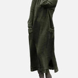 Vestit Maxi de Tardor – Sudadera Elegant de Tall Lliure per a Reunions Acollidores de Tardor