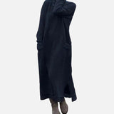 Vestit Maxi de Tardor – Sudadera Elegant de Tall Lliure per a Reunions Acollidores de Tardor
