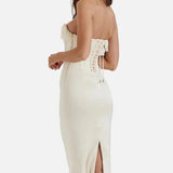 Vestit Maxi de Convidada de Boda Sense Tirants