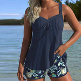 Julia | Tankini a rayas con braguita de baño de dos piezas