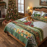 3-Piece Quilted Bed Set - Happy Farm