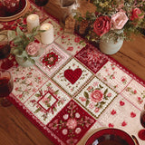Quilted Table Runner - Hearts and Roses