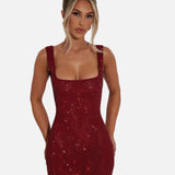 Vestit de Nit Formal Embellit Celeste