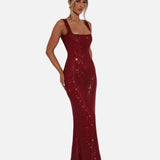Vestit de Nit Formal Embellit Celeste
