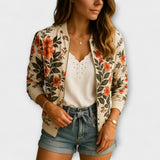 Andreia - Jaqueta bomber elegant amb estampat floral