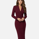 Vestit Blazer Negre Chic – Disseny Minimalista Ajustat per a una Sofisticació Moderna
