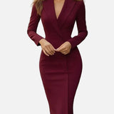 Vestit Blazer Negre Chic – Disseny Minimalista Ajustat per a una Sofisticació Moderna