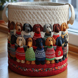 Dachshund Parade | Handmade Laundry Basket
