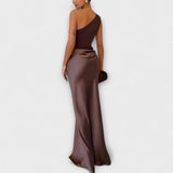 Vestit maxi elegant d'un sol espatlla
