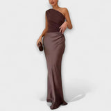 Vestit maxi elegant d'un sol espatlla