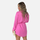 Vestit camiser negre elegant per a dona
